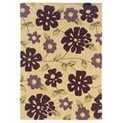 Trio Flowers Cream Area Rug 8x10 Transitional Contemporary Design