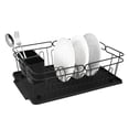 thumbnail image 1 of Trio Home Stainless Twist Design 3-Piece Dish Drying Drainer Rack, Removable Utensil Holder and Drainboard, 1 of 4
