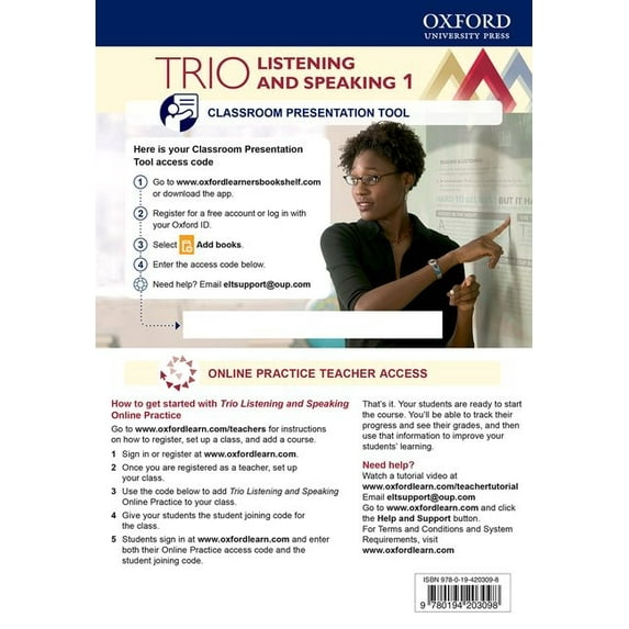 Trio Listening and Speaking Level One Teacher's Online Practice Pack with Classroom Presentation Tool (Other)