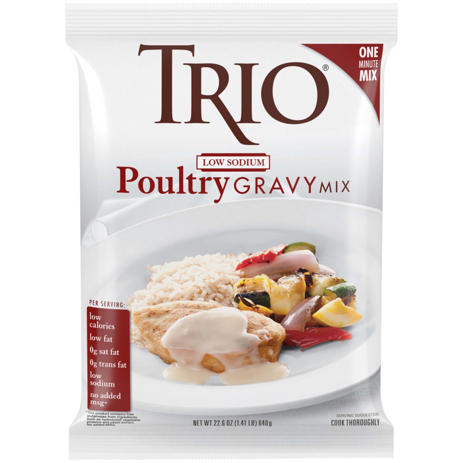 Trio Low Sodium Poultry Gravy Mix 22.6 oz. Bag