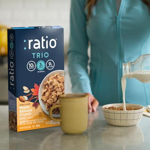 Trio Maple Almond Crunch Cereal, 10g Protein, Keto Friendly, 10.4 oz