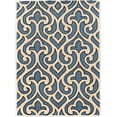 thumbnail image 1 of Trio Marple Ivory Blue Area Rug 5x7 Contemporary Transitional Design, 1 of 6
