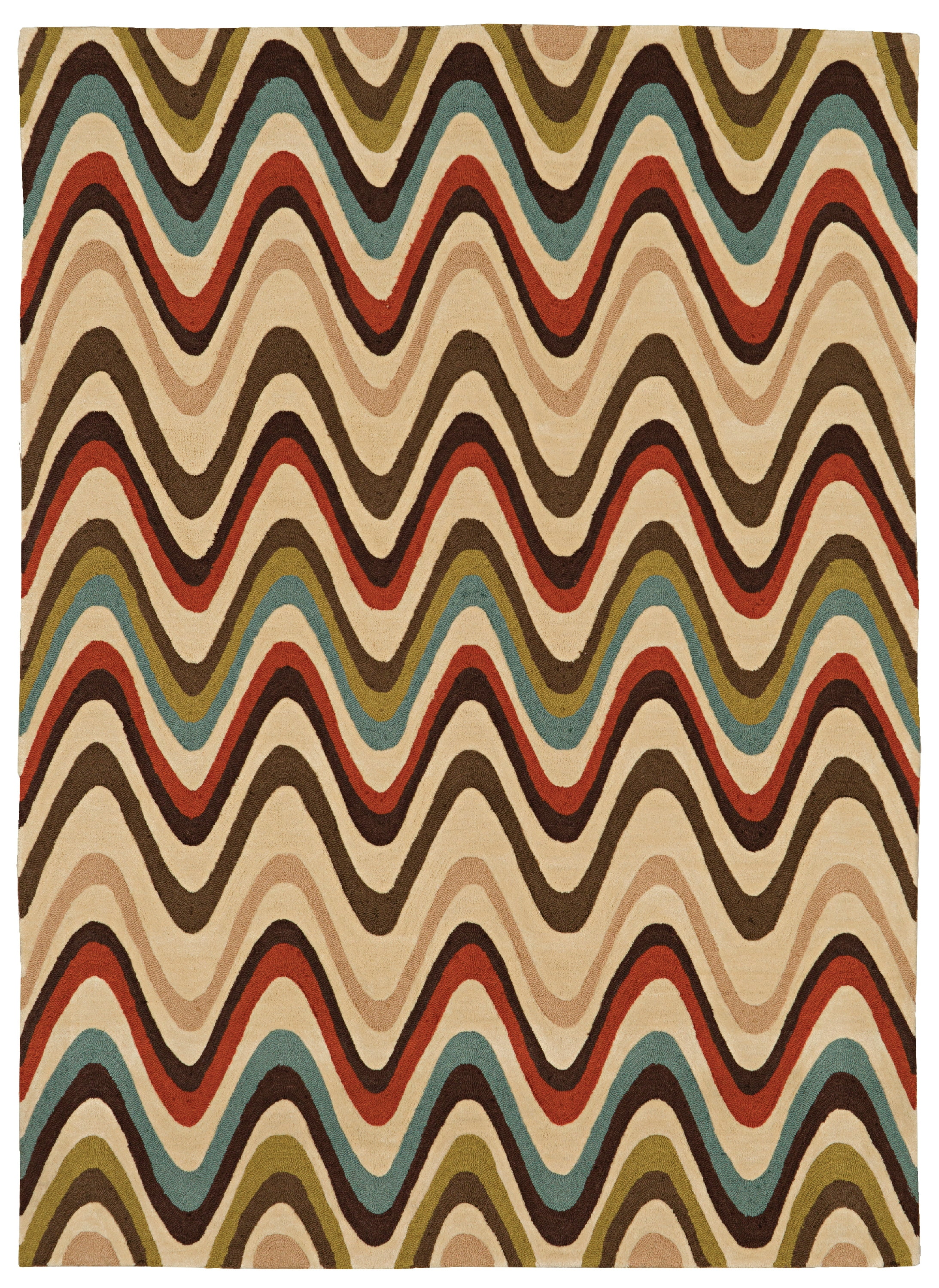 Trio Mouzi Sand Area Rug 5x7 Transitional Contemporary Design