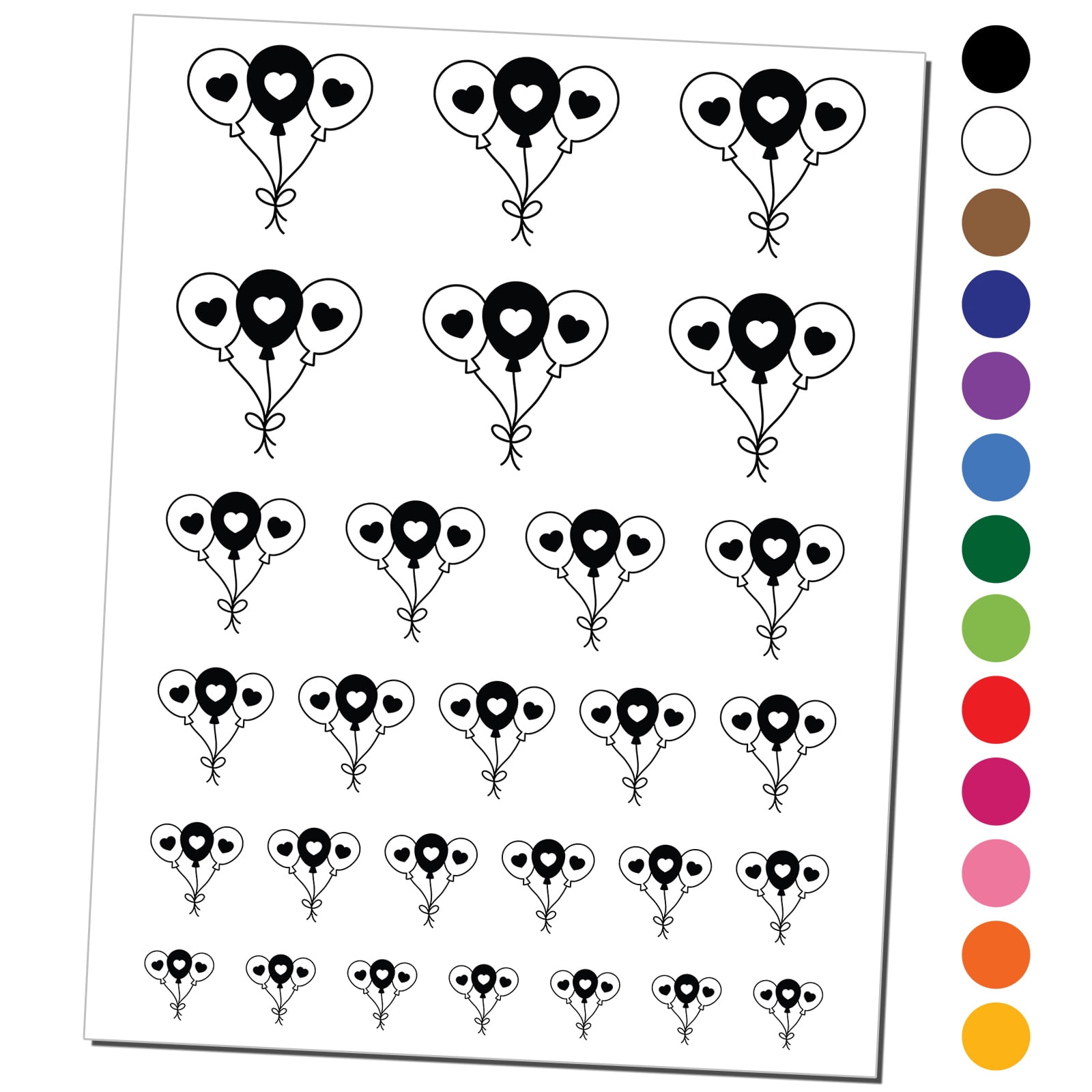 Trio of Valentine's Day Balloons Love Birthday Water Resistant