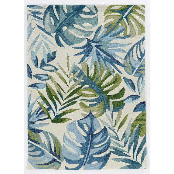 TrioBermuda Ivory Rug 5x7 Transitional Contemporary Style