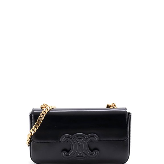 Triomphe Chain Shoulder Bag Leather Small By Rebag