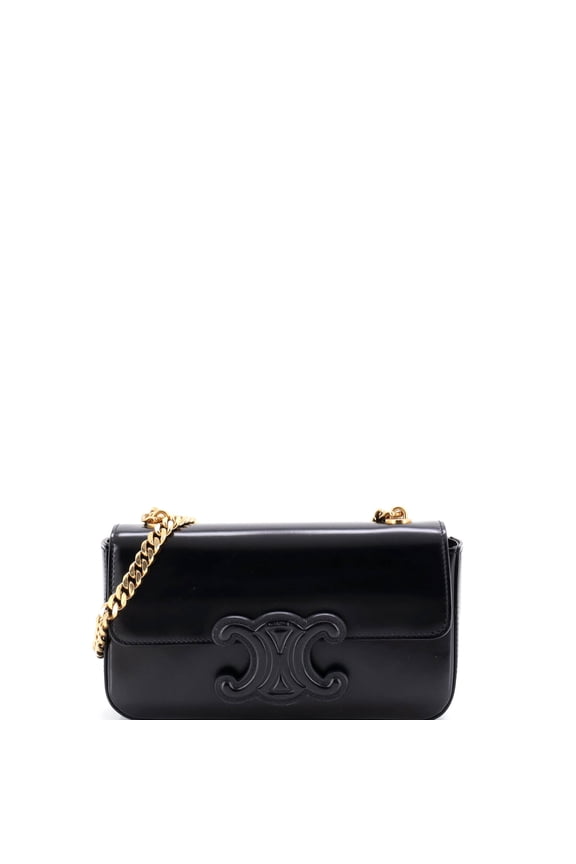 Triomphe Chain Shoulder Bag Leather Small By Rebag