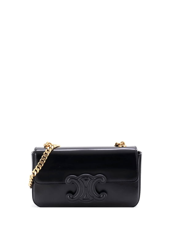 Triomphe Chain Shoulder Bag Leather Small By Rebag