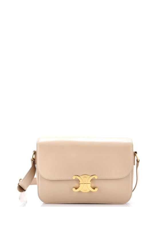 Triomphe Shoulder Bag Smooth Calfskin Medium By Rebag