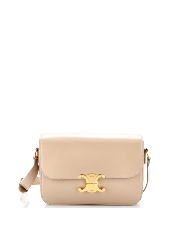 Triomphe Shoulder Bag Smooth Calfskin Medium By Rebag