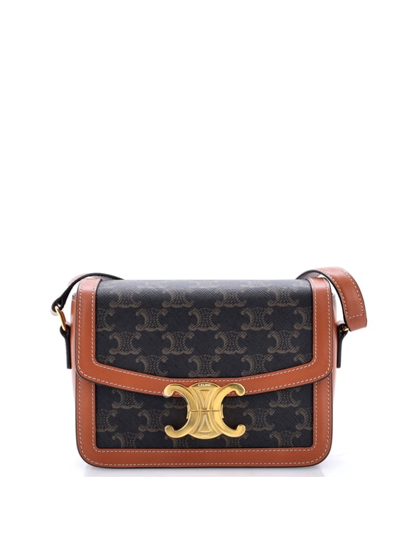 Triomphe Shoulder Bag Triomphe Coated Canvas Teen By Rebag