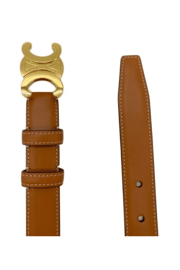 Triomphe tan belt Brown Size 75