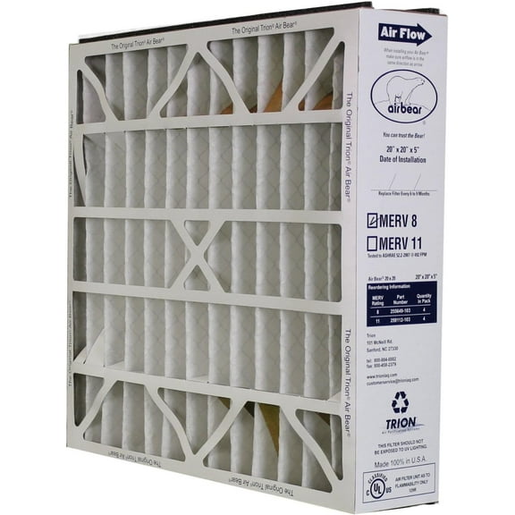 Trion 255649-103 Air Purifier Filter, 20" x 20" x 5", Bear Series - MERV 8