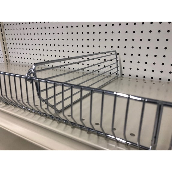 Trion 9007318 Steel Wire Binning Shelving Unit - Silver, 15 x 0.5 x 3 in.
