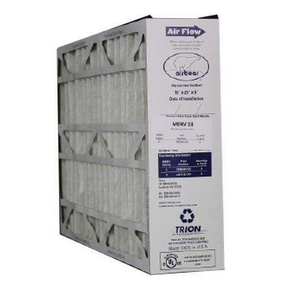 Trion Air Bear 266649-105 - 16" x 25" x 5" Pleated Air Filter, MERV 13