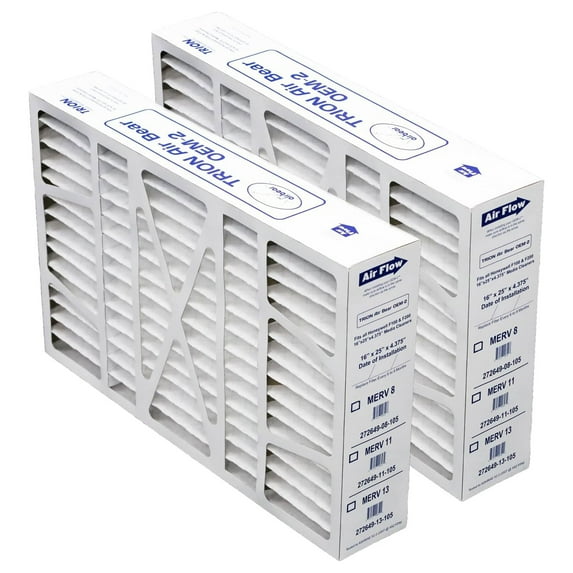Trion Air Bear OEM 16x25x4" MERV 8 Replacement Air Purifier Filter, 2 Pack