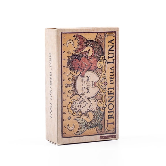 Trionfi Della Luna Tarot Cards Russian Visions 81Pcs Divination Fate Deck Board Game Card For Family Party 10.3*6Cm