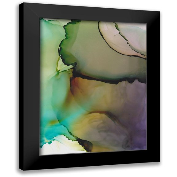 Triosi, Johnny 12x14 Black Modern Framed Museum Art Print Titled - Emerald Nebula