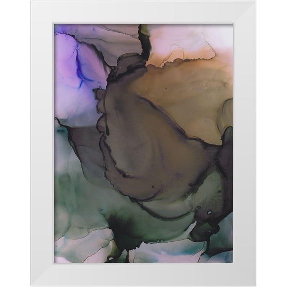 Triosi, Johnny 25x32 White Modern Wood Framed Museum Art Print Titled - Energetic Expolsion