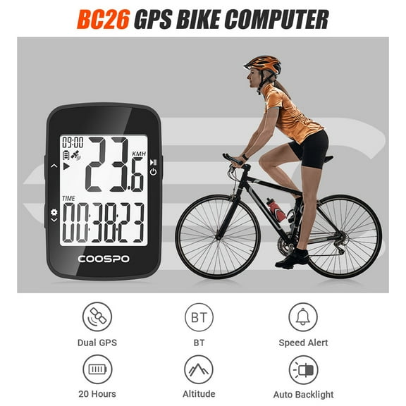 Trip Computer Computer Bike GPS Computer Multifunctional Wireless Computer with Auto Backlight Waterproof Odometer Speedometer for Road Bike Mountain Bike