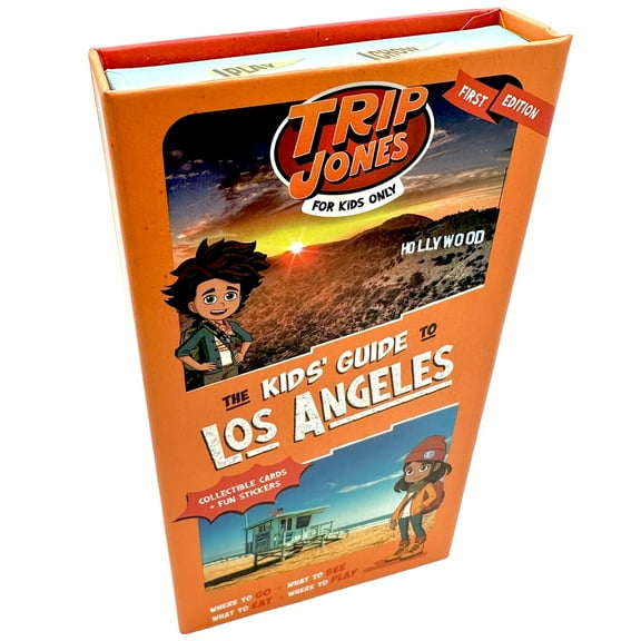 Trip Jones: The Kids' Guide to Los Angeles - Collectible Cards, Travel Spots To Play-Eat-See-Explore, Adventure & Learn, Storage Box, Stickers, Age 6+