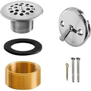 Trip Lever Bathtub Drain Assembly Stopper Kit in Polished Chrome Color Fit for 1-1/2" 1-5/8" Strainer