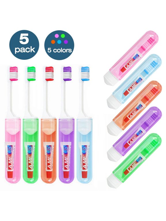 Trip Supplies, 5 Pack Travel Essential Convenient Toiletries Set for Adults Kids, Camping Business Trip Gym Travel Essentials, Space Saving Hygienic