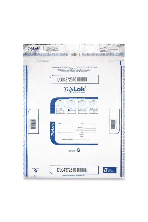 585056 19 in. x 23 in. Plastic Deposit Bag - Clear (250/Carton)