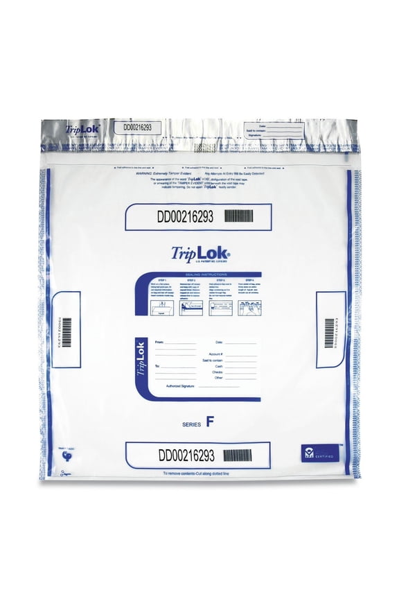 585064 20 in. x 20 in. Plastic Deposit Bag - Clear (250/Carton)