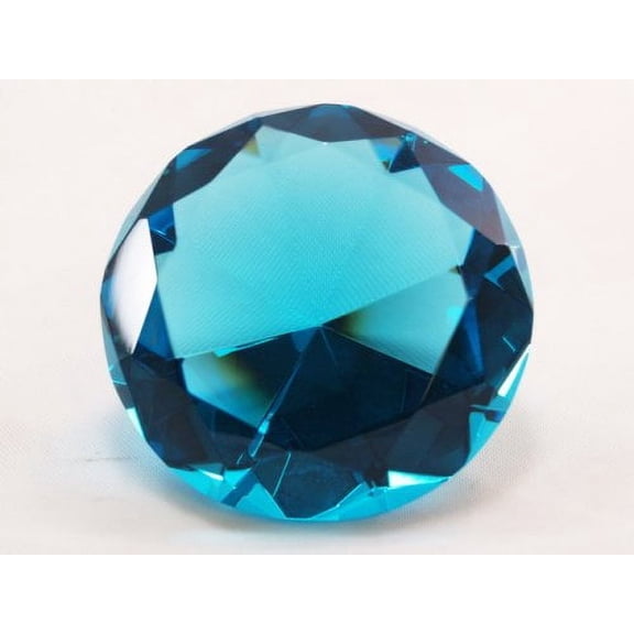 Tripact 100 mm Turquoise Diamond Shaped Jewel Crystal Paperweight