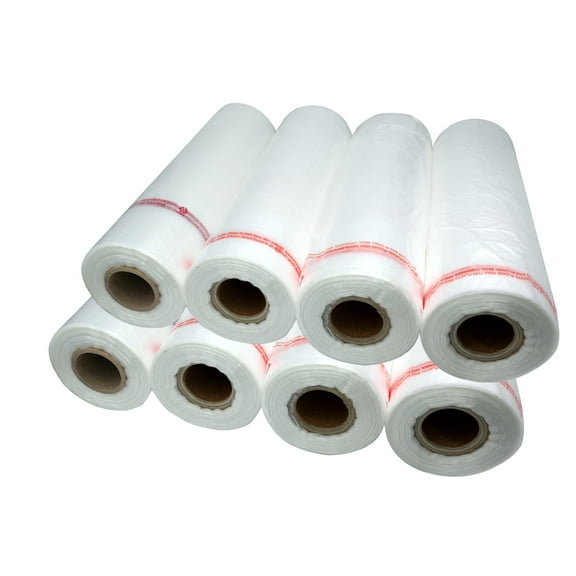 Tripact 11" x 14" HDPE Plastic Produce Bag Roll, Grocery Bag for Fruits Vegetable - 8 Roll (3200pcs) 002