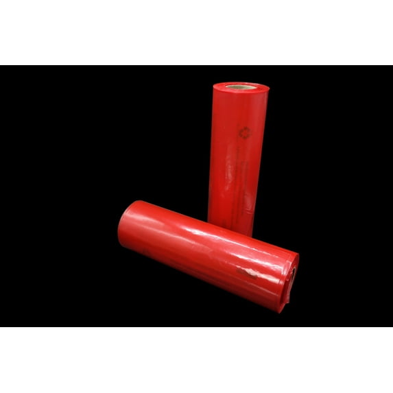 Tripact 11" x 19" LDPE RED Plastic Flat Open Poly Bag Roll 1.25 mil - 2 Roll (230pcs) 01