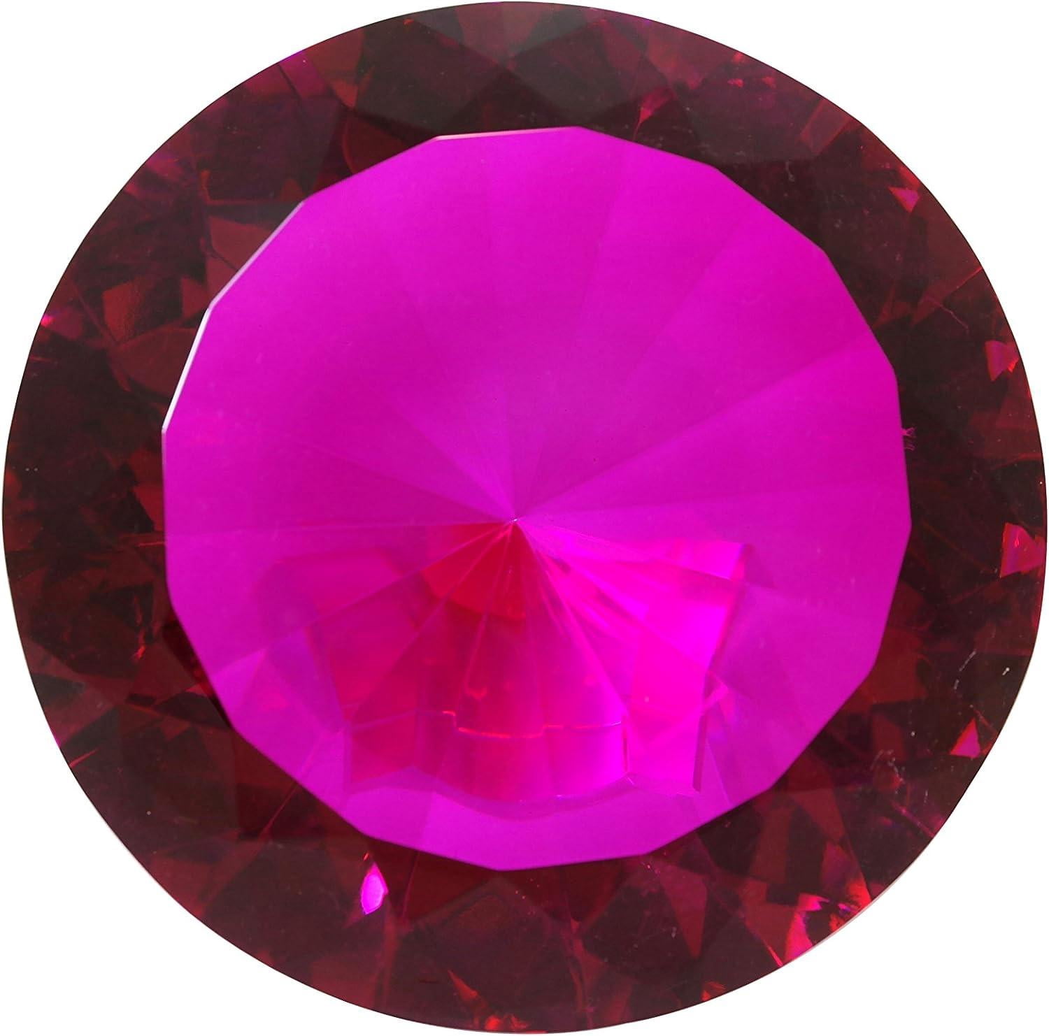 Tripact Crystal Glass Diamond Shaped Paperweight for Home Décor and ...