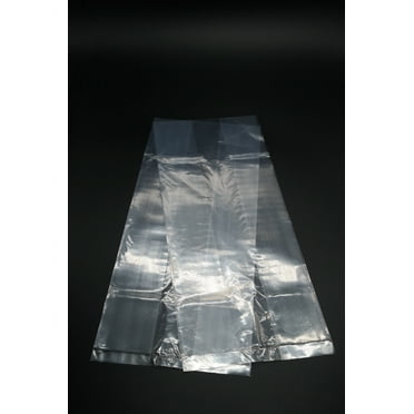 Tripact LDPE Clear Poly Bags Gusseted Bags - 8"x4"x18" - 1.0mil 100pcs 02