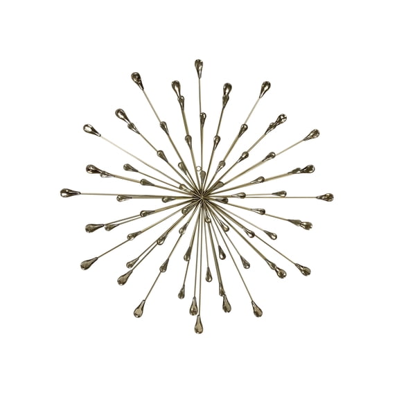 Tripar 28" Starburst Metal Wall Hanging - Gold Acrylic - Large