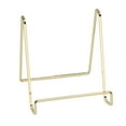 thumbnail image 1 of Tripar 6" Brass Plated Square Wire Display Stand for Plates, Artwork, Framed Photographs, 1 of 6