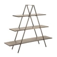 thumbnail image 1 of Tripar 63" Brown Burnished Finish Three Tier A-Frame Display Shelf, 1 of 5