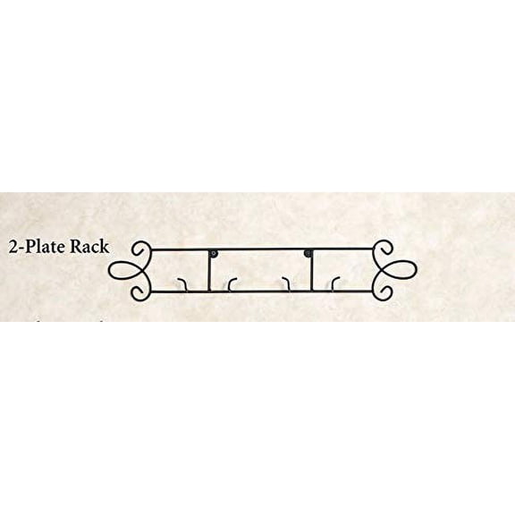 Tripar Augusta 2 Place Horizontal Black 27" w Wall Rack