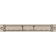 Tripar Augusta Black Horizontal Plate 44.75W Wall 4-Place Rack