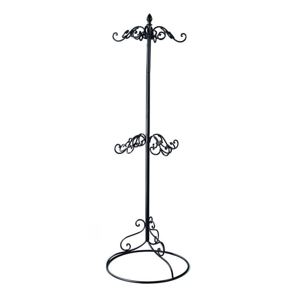 Tripar Black Metal 2-Tier Coat or Purse Rack