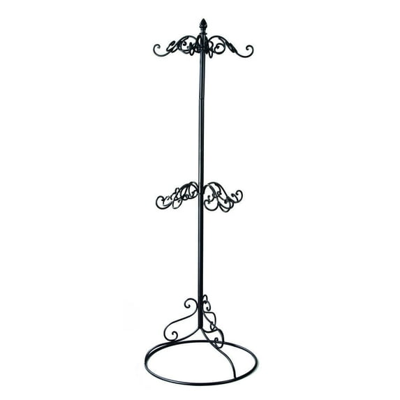 Tripar Black Metal 2-Tier Coat or Purse Rack