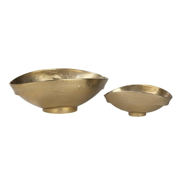 Tripar Gold Oval Metal Bowl Set