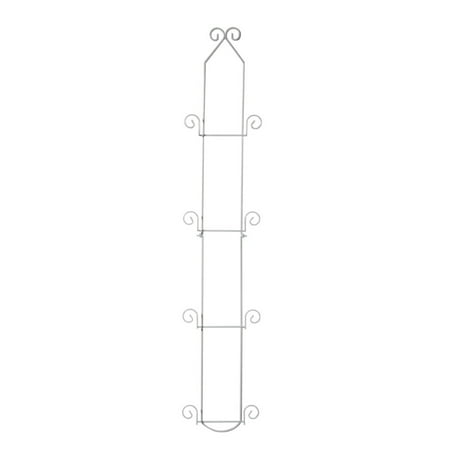 Tripar International 4 Tier Adults Economy Wall Plate Rack White Storage Organizer Rack, White,37.9"