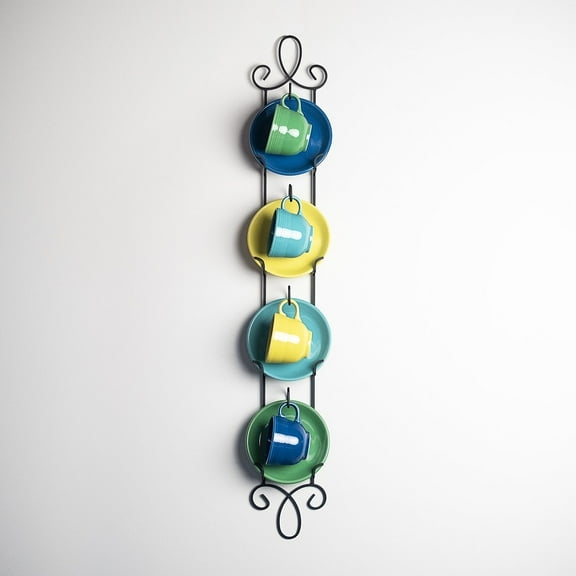 Tripar International Augusta Vertical 4-Tier Cup & Saucer Rack | Black