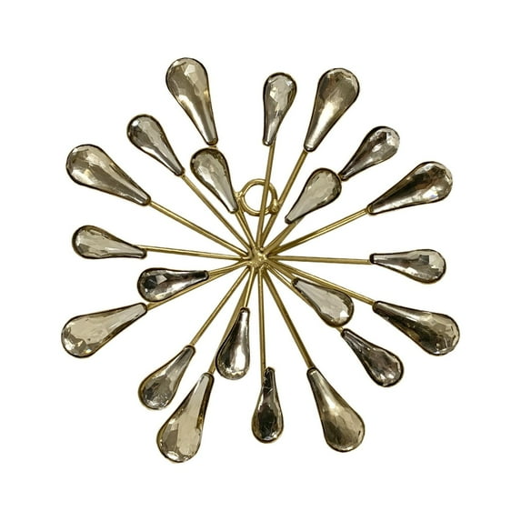 Tripar International Beige Large Starburst Wall Art Decor with Beads 28" x 2"