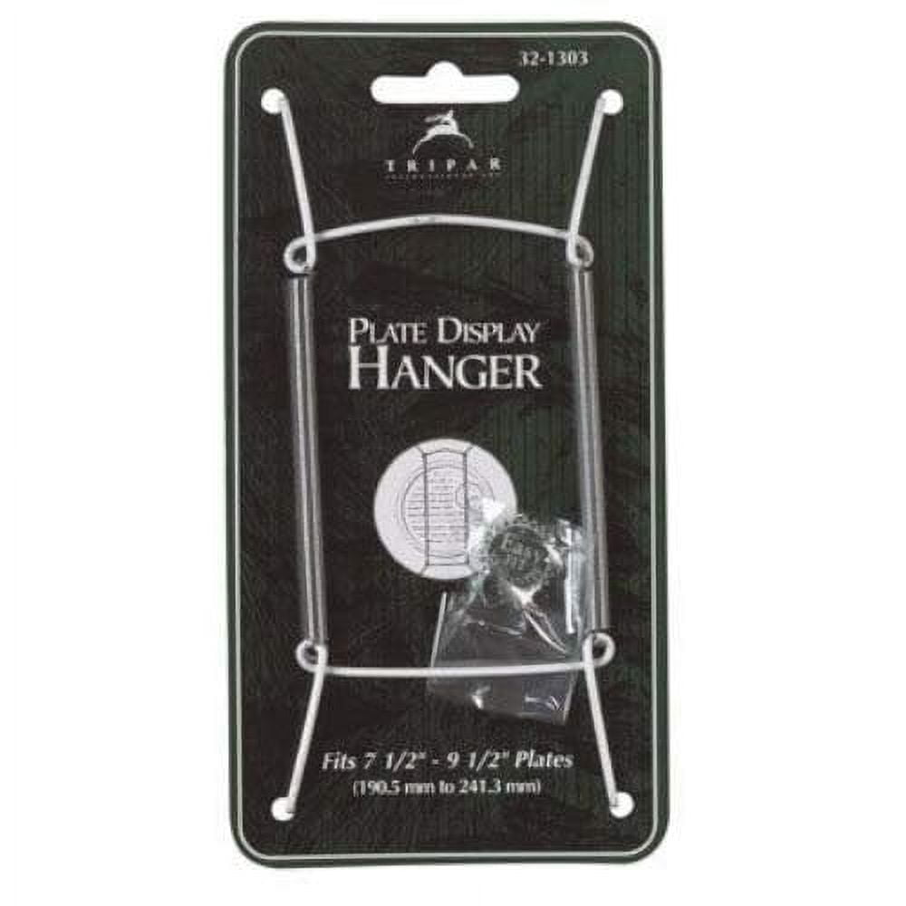 Tripar White Vinyl Coated Metal Plate Hanger, 7.5-9.5 inches