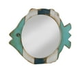 thumbnail image 1 of Tripar Rustic Wood Fish Wall Mirror, Blue & White, 1 of 4