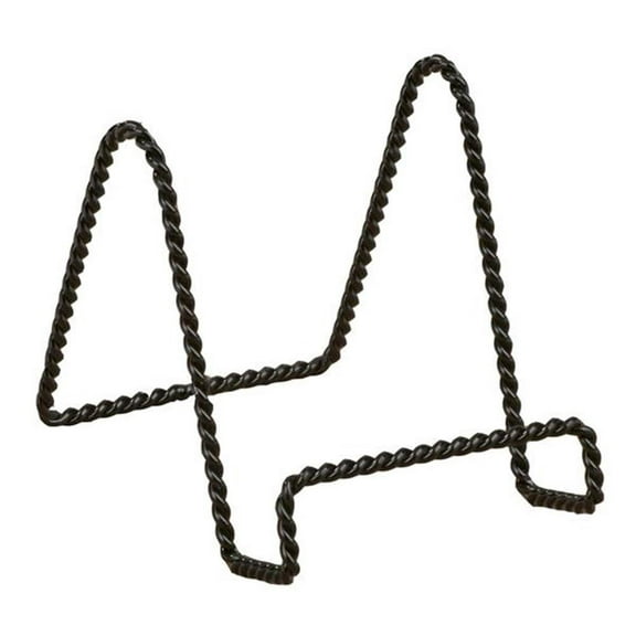 Tripar Twisted Black Wire Stand Small Black Wire Stand - Tabletop - 1-Pack, 4-Inch
