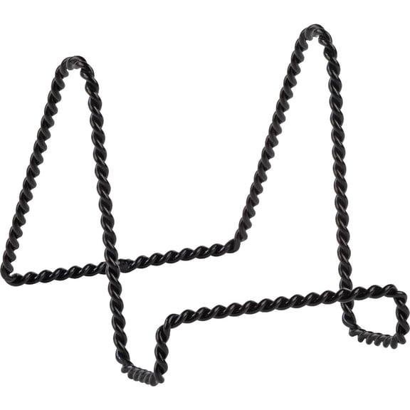 Tripar Twisted Black Wire Stand Small Black Wire Stand - Tabletop - 1-Pack, 4-Inch