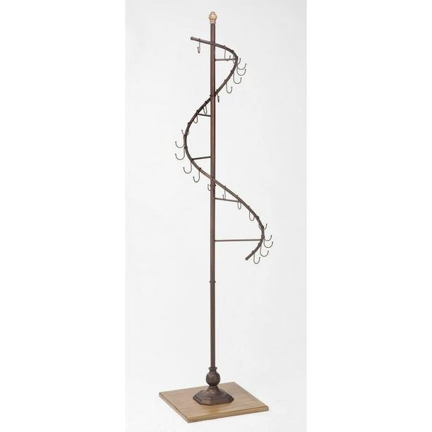 Tripar Purse Display Tree with Wood Base - Bronze Hooks - Walmart